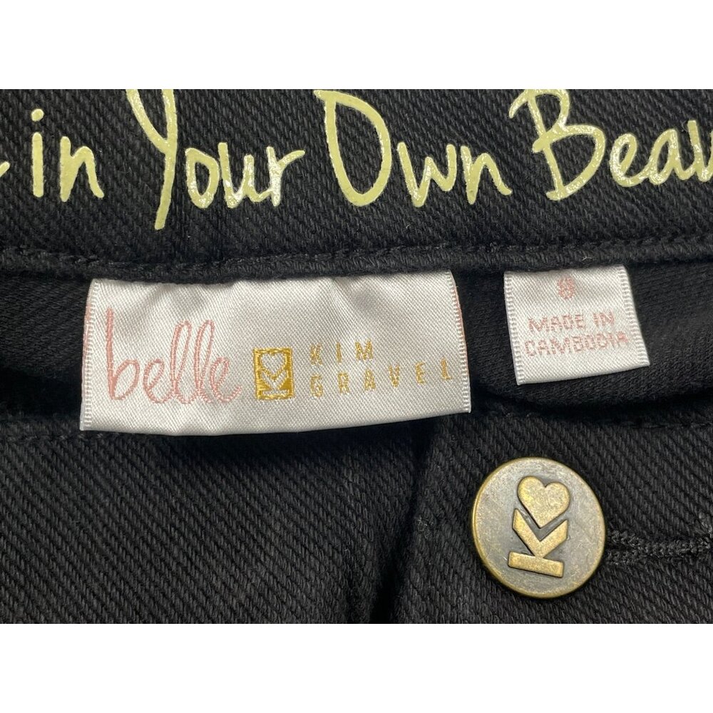 Belle Kim Gravel Belle Black Denim Skinny Jeans Womens Size 8 - Picture 6 of 8